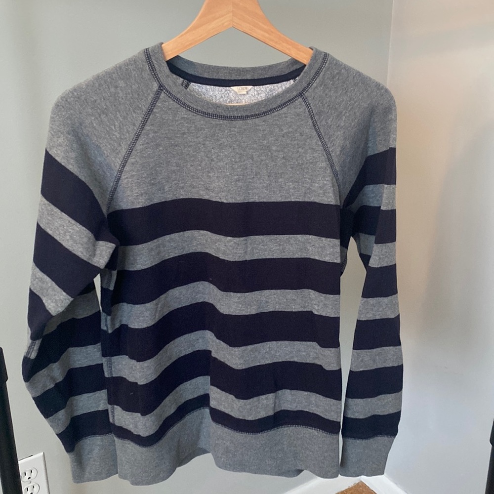 J. Crew XS navy and grey sweatshirt